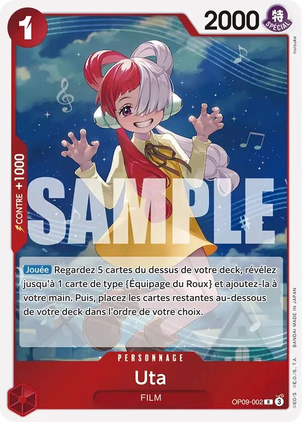 Carte One Piece française OP09-002 Uta