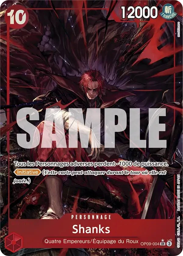 Carte One Piece française OP09-004 Shanks
