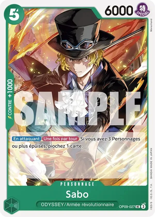 Carte One Piece française OP09-027 Sabo