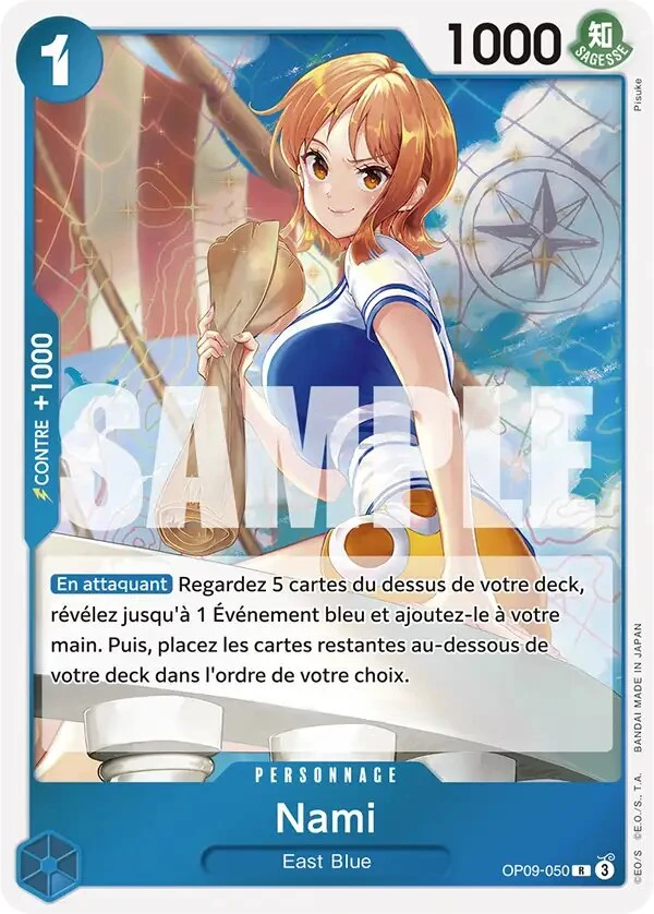 Carte One Piece française OP09-050 Nami