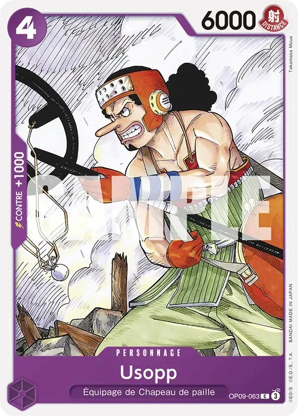 Carte One Piece française OP09-063 Usopp
