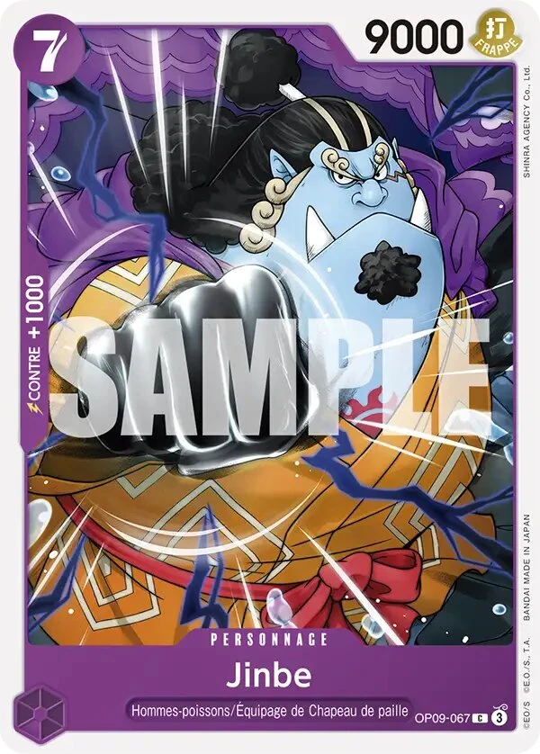 Carte One Piece française OP09-067 Jinbe