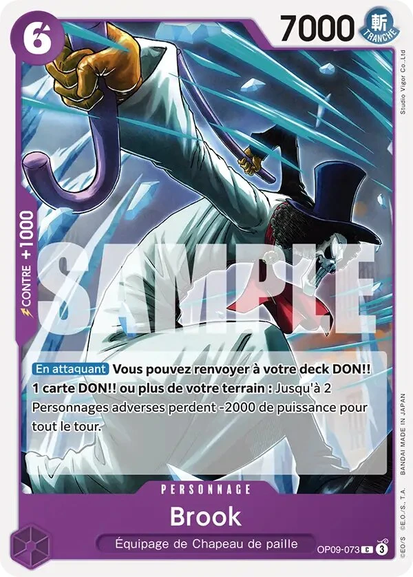 Carte One Piece française OP09-073 Brook
