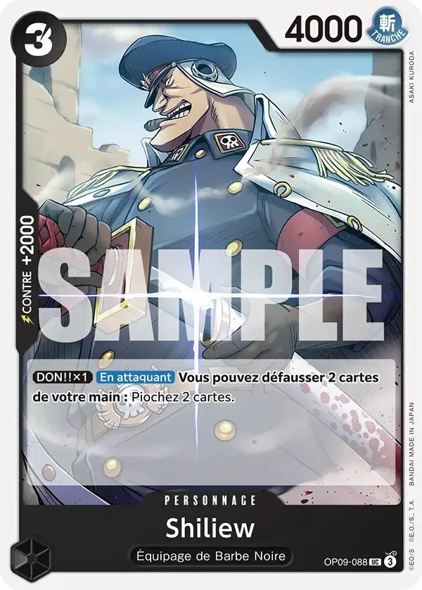 Carte One Piece française OP09-088 Shiryu