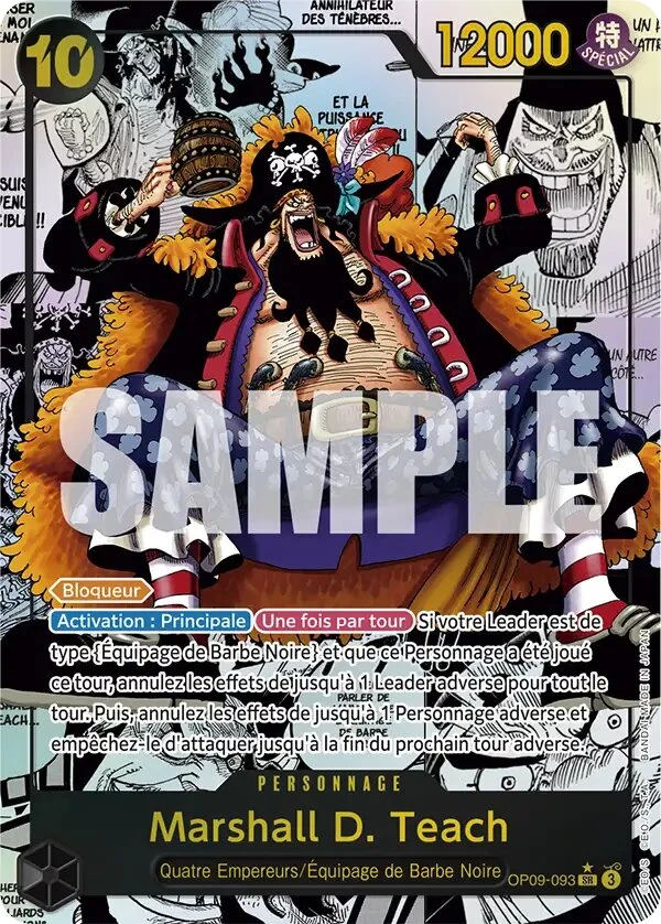 Carte One Piece française OP09-093 Marshall.D.Teach