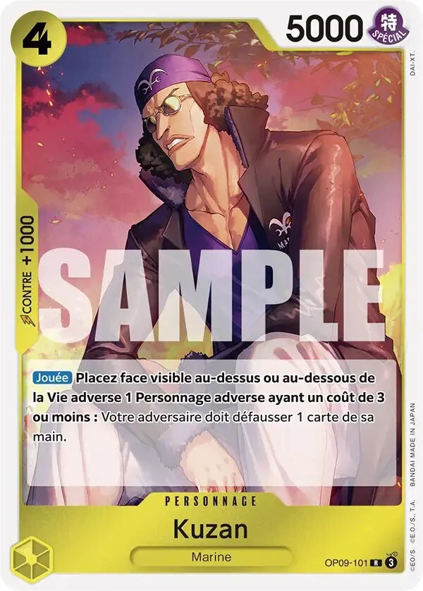 Carte One Piece française OP09-101 Kuzan