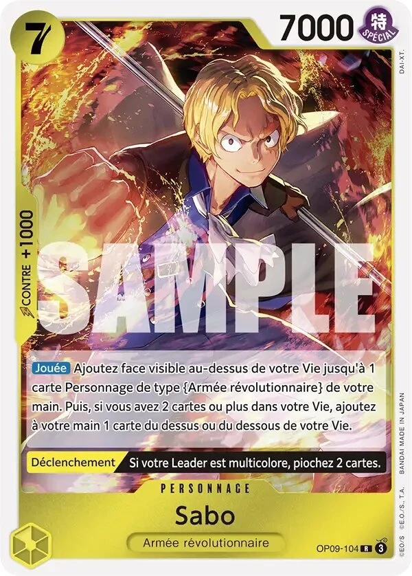 Carte One Piece française OP09-104 Sabo