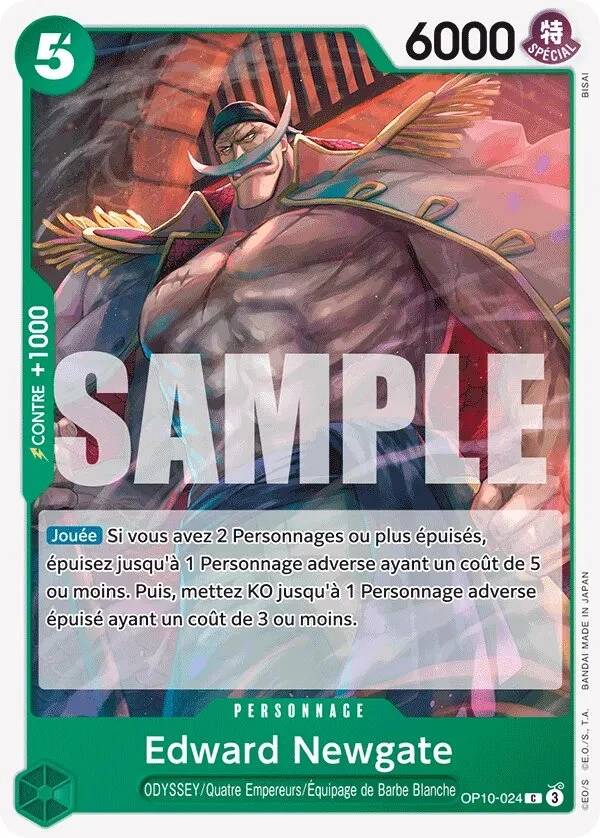 Carte One Piece française OP10-024 Edward Newgate