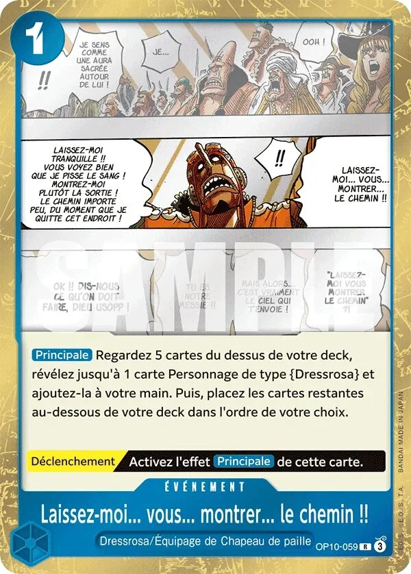 Carte One Piece française OP10-059 Laissez-moi... vous... montrer... le chemin !!