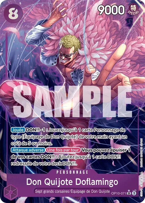 Carte One Piece française OP10-071 Don Quijote Doflamingo