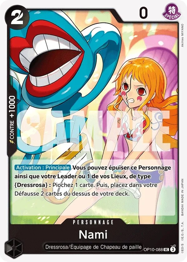 Carte One Piece française OP10-088 Nami