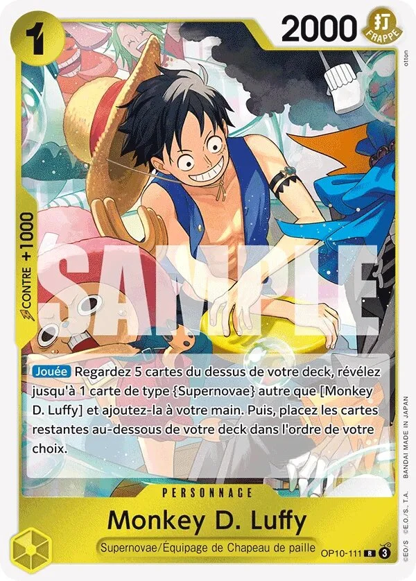 Carte One Piece française OP10-111 Monkey D. Luffy