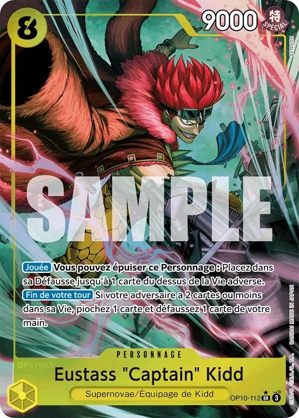 Carte One Piece française OP10-112 Eustass "Captain" Kidd