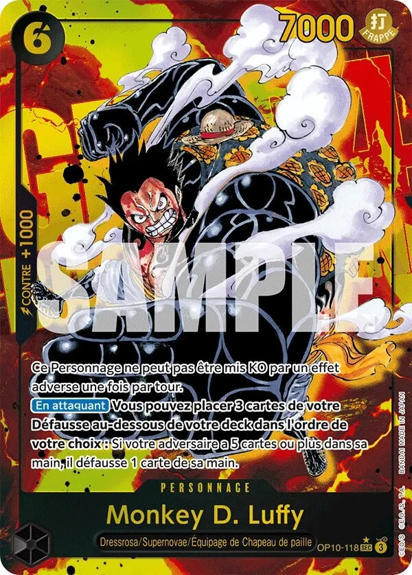 Carte One Piece française OP10-118 Monkey D. Luffy