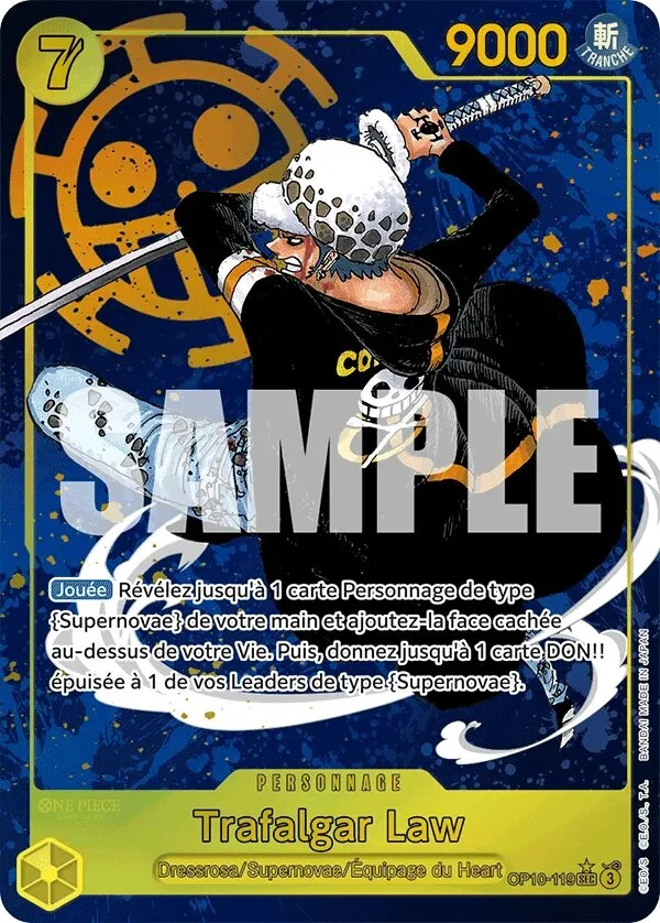 Carte One Piece française OP10-119 Trafalgar Law