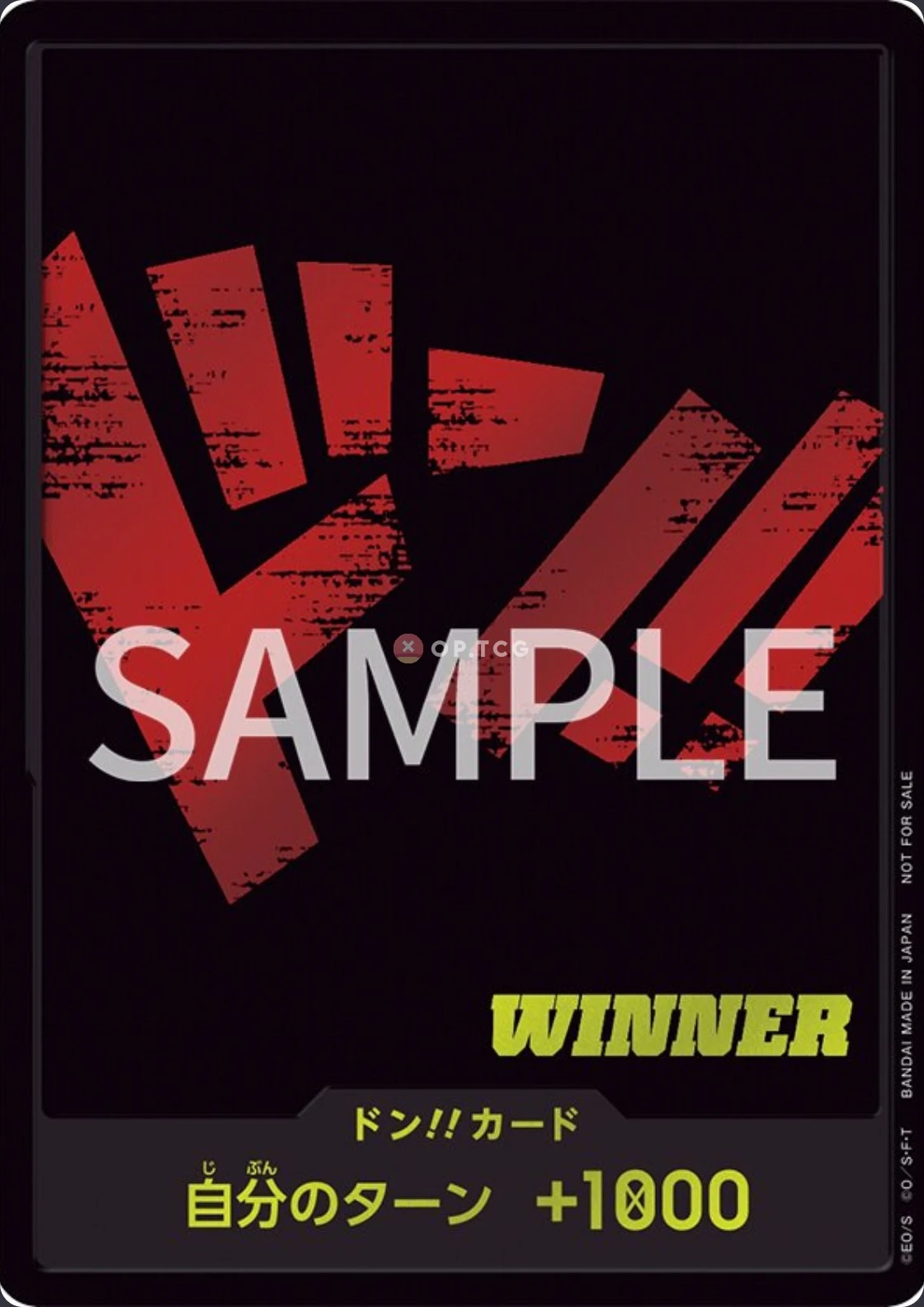 Carte Championship One Piece  DON!! Card (Black/Red) ver. Winner