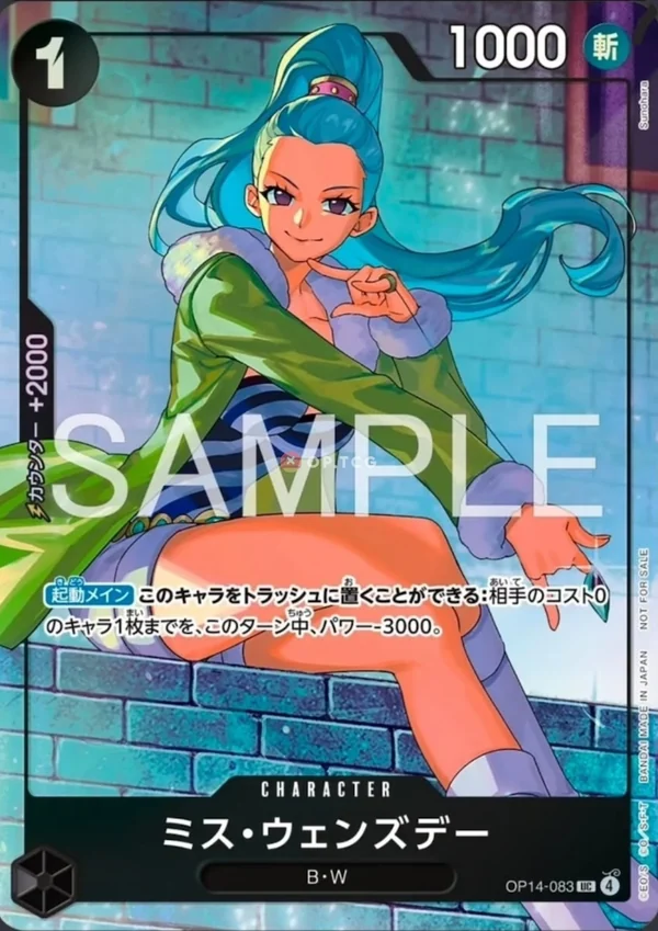 Carte One Piece japonaise OP14-083 Ms. Wednesday