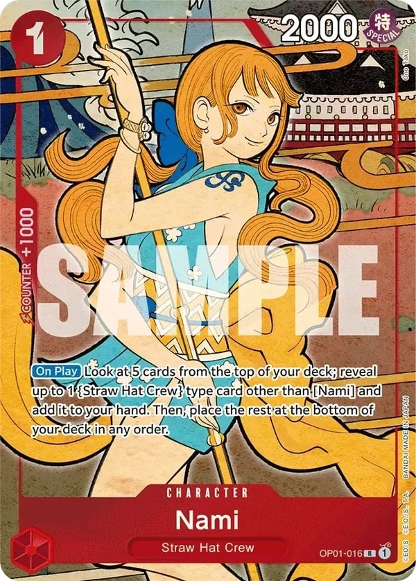 Carte One Piece anglaise Nami OP01-016 R
