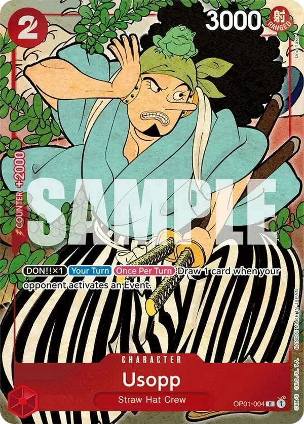 Carte One Piece anglaise Usopp OP01-004 R