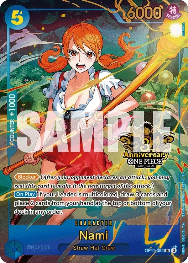 Carte One Piece anglaise Nami OP11-054 SR