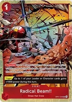 Carte One Piece anglaise OP01-029 Radical Beam!!
