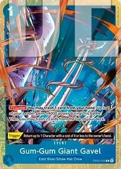 Carte One Piece anglaise OP03-055 Gum-Gum Giant Gavel