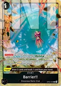 Carte One Piece anglaise OP04-095 Barrier!!