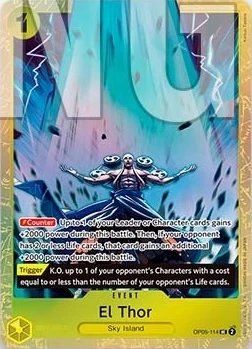 Carte One Piece anglaise OP05-114 El Thor