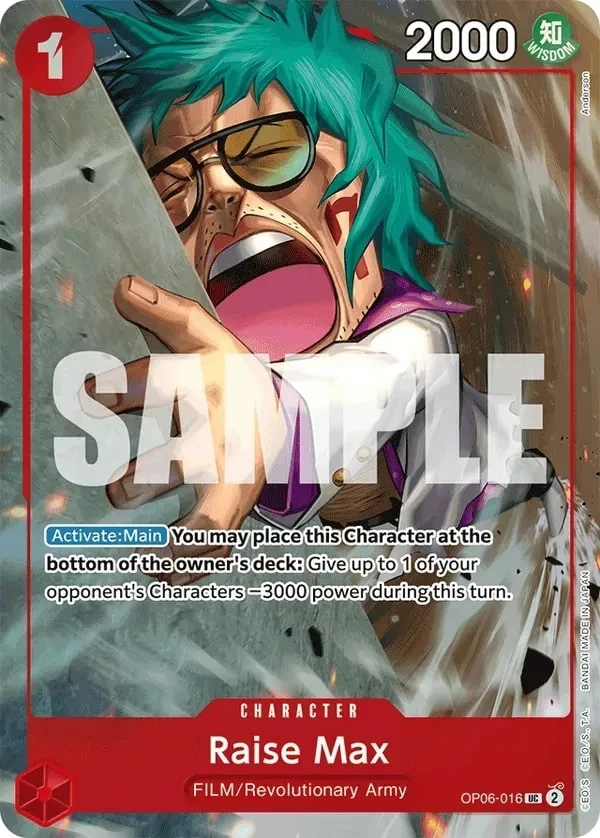 Carte One Piece anglaise Raise Max OP06-016 UC