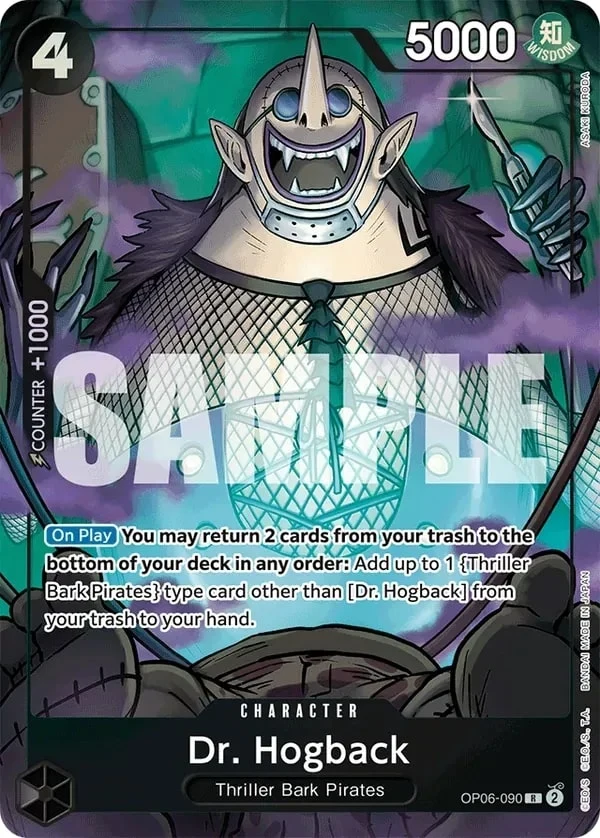 Carte One Piece anglaise Dr. Hogback OP06-090 R