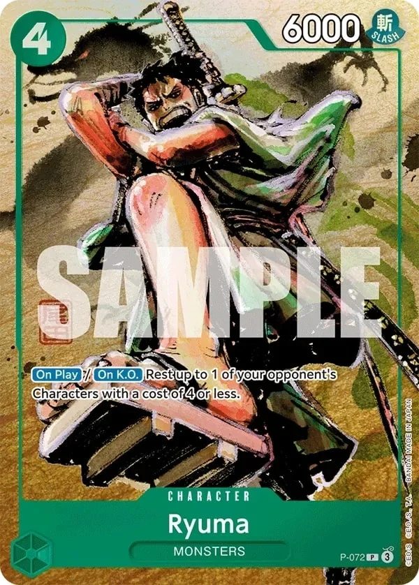 Carte One Piece anglaise Ryuma P-072 P