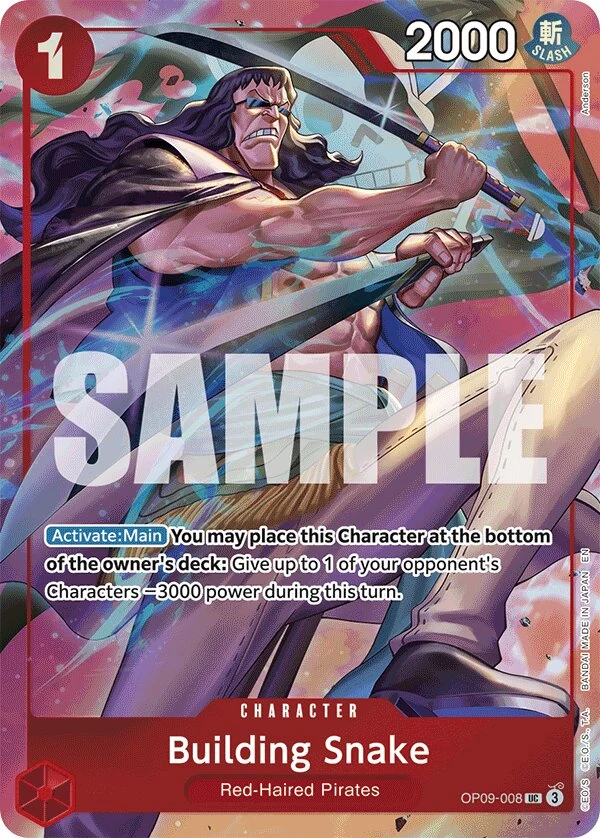 Carte One Piece anglaise Building Snake OP09-008 UC