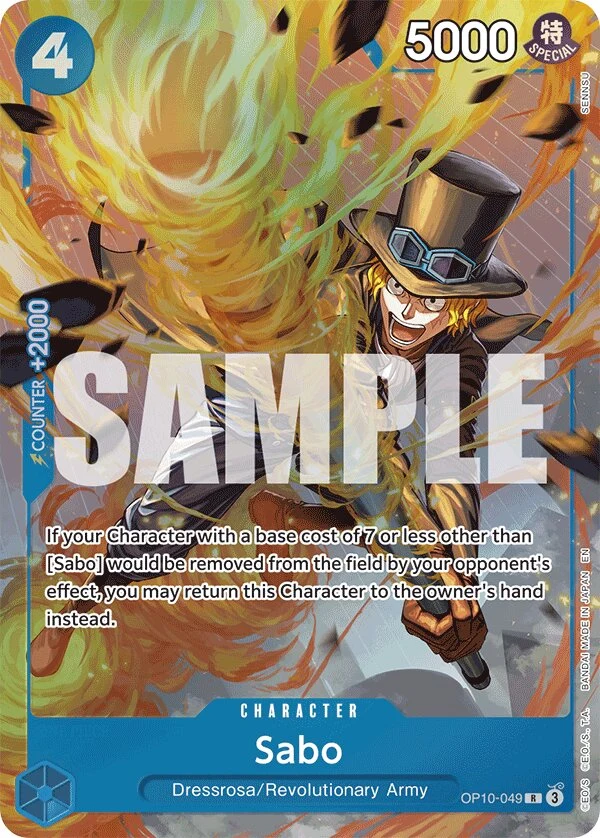 Carte One Piece anglaise Sabo OP10-049 R