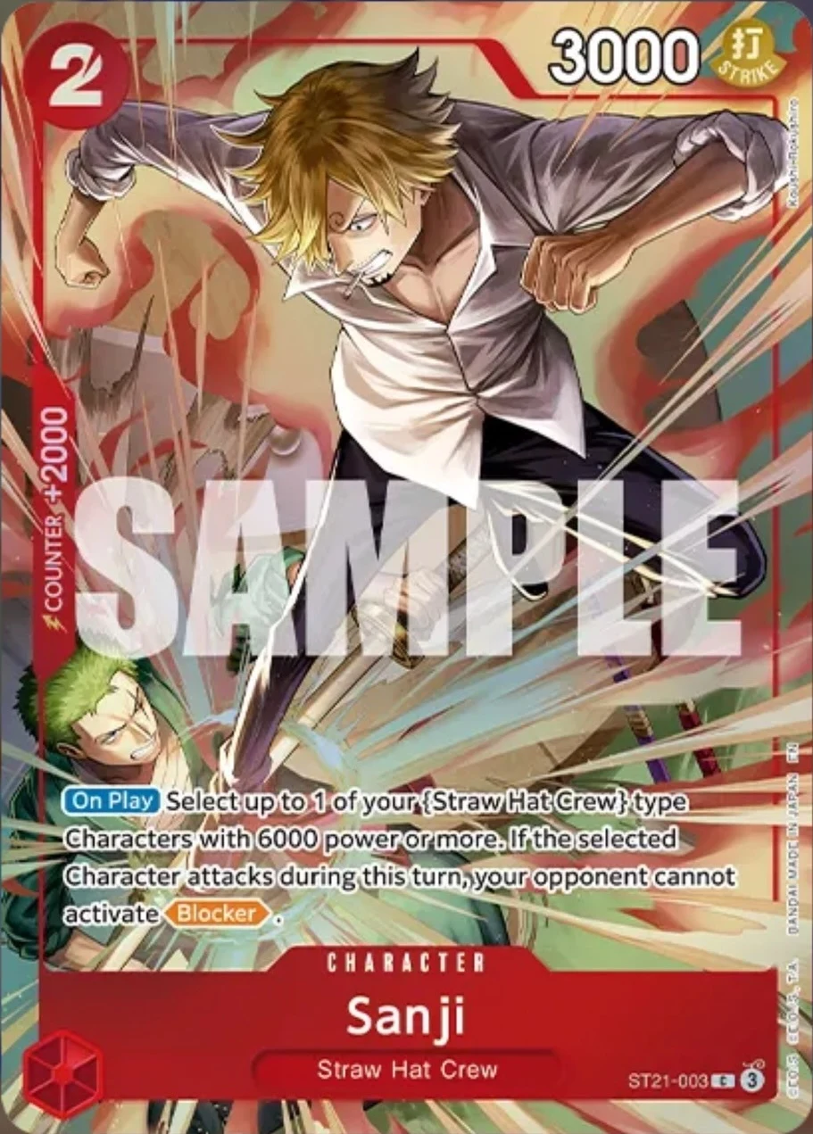 Carte One Piece anglaise Sanji ST21-003 C