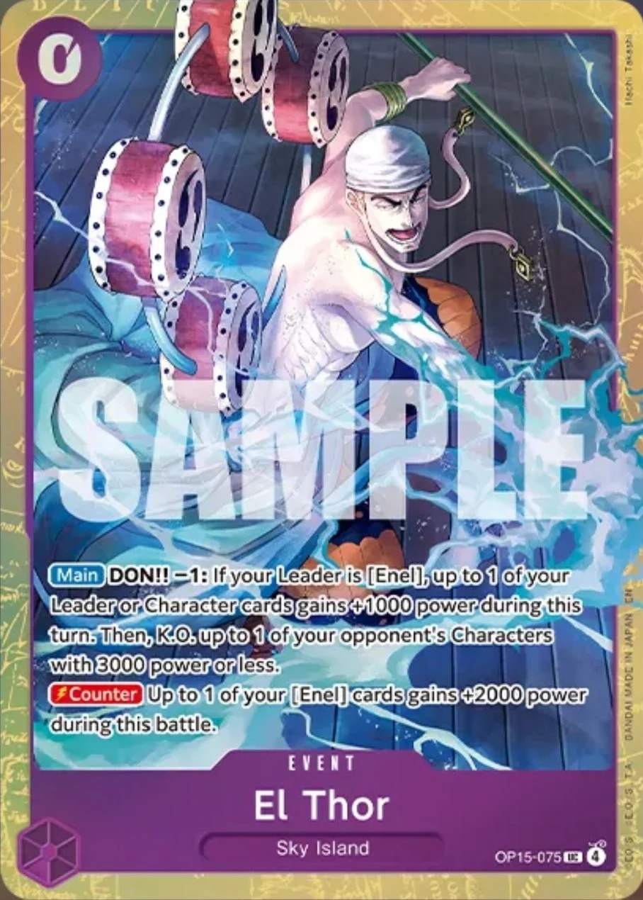 Carte One Piece anglaise El Thor OP15-075 UC