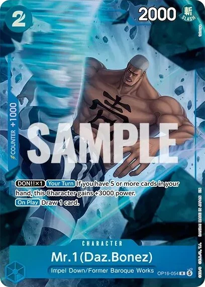Carte One Piece anglaise OP16-054 Mr.1(Daz.Bonez)