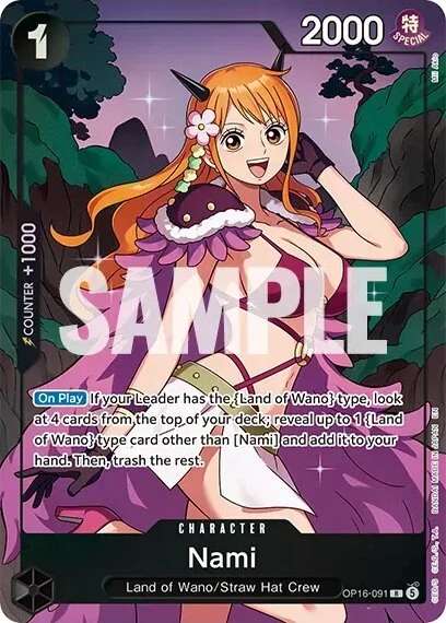 Carte One Piece anglaise OP16-091 Nami