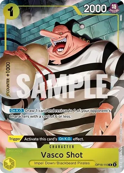 Carte One Piece anglaise OP16-110 Vasco Shot