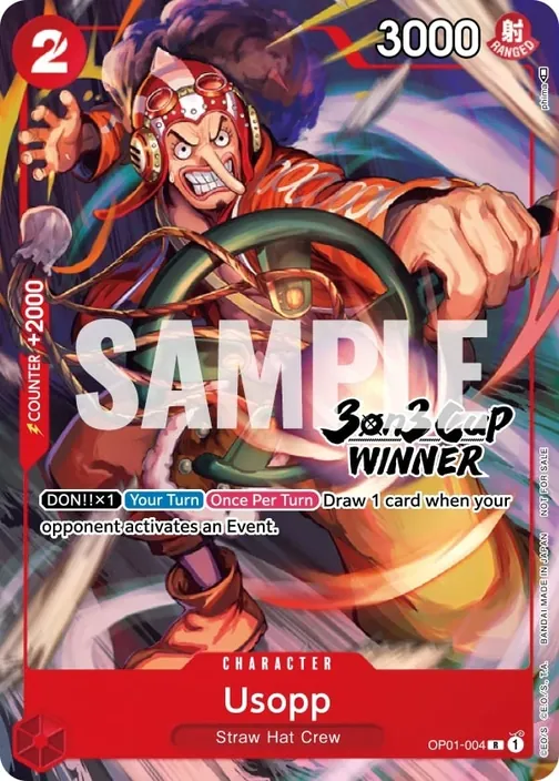 Carte One Piece anglaise OP01-004 Usopp (version 2)