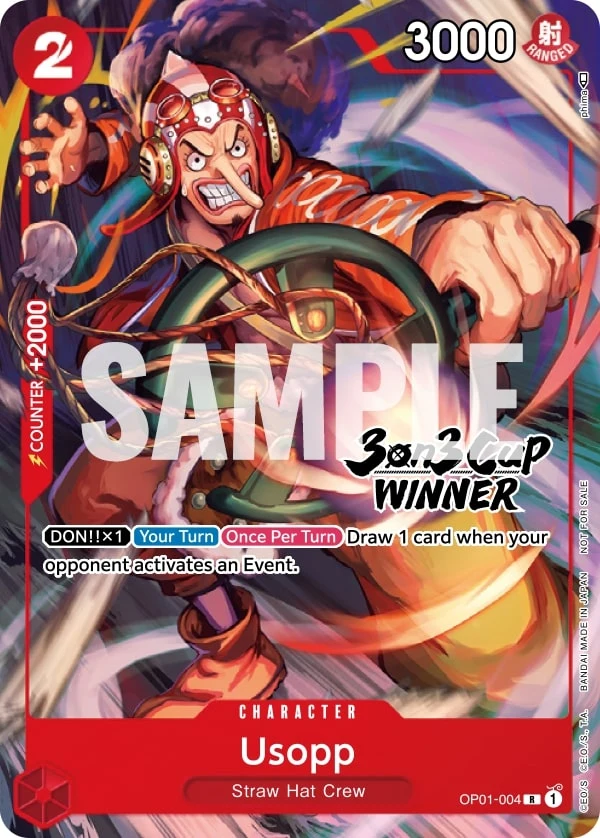 Carte One Piece anglaise Usopp OP01-004 R