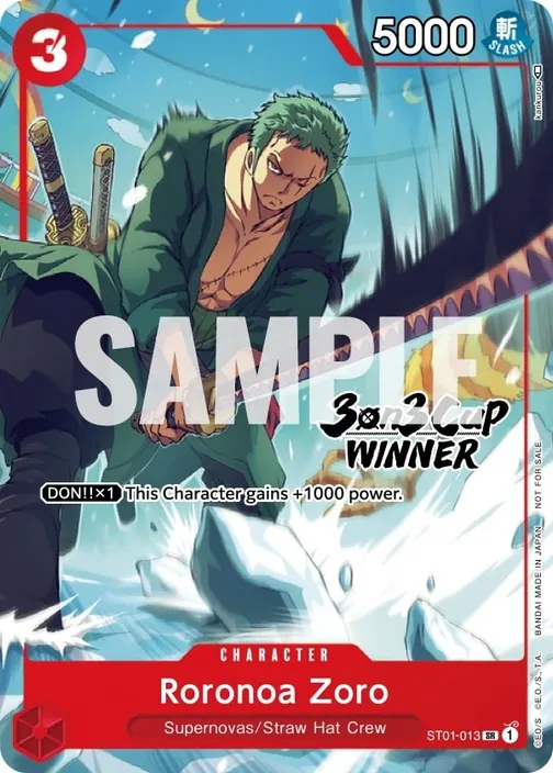 Carte One Piece anglaise ST01-013 Roronoa Zoro (version 2)