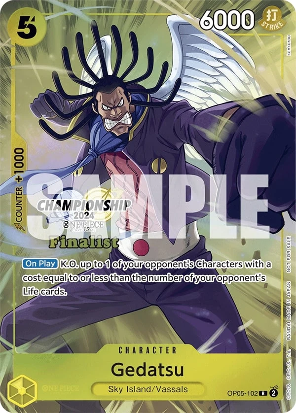 Carte One Piece anglaise Gedatsu OP05-102 R