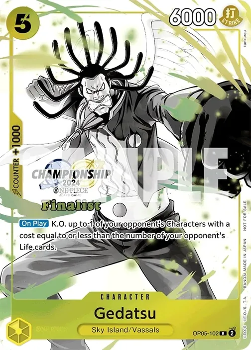 Carte One Piece anglaise OP05-102 Gedatsu (version 3)