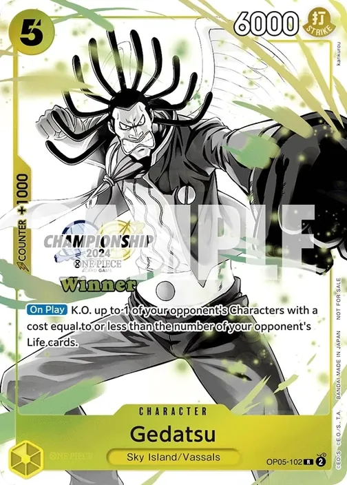 Carte One Piece anglaise OP05-102 Gedatsu (version 4)