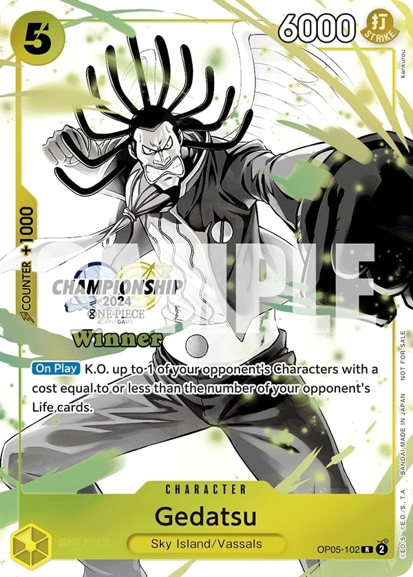 Carte One Piece anglaise Gedatsu OP05-102 R