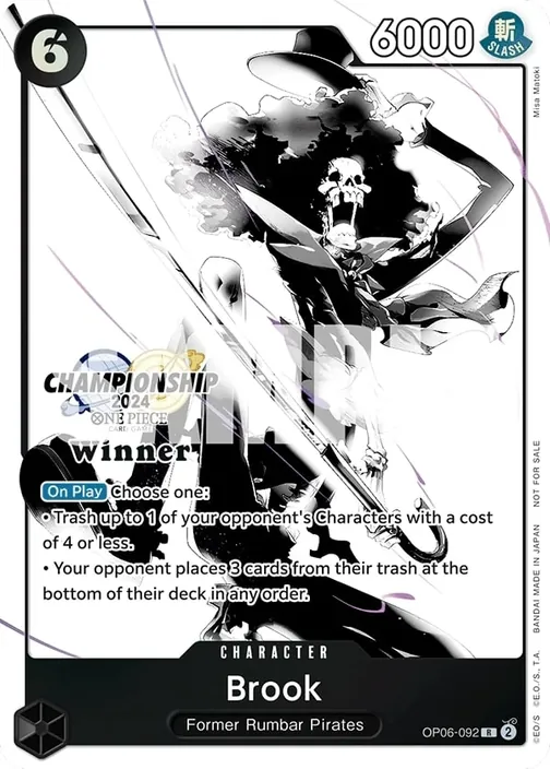 Carte One Piece anglaise OP06-092 Brook (version 4)