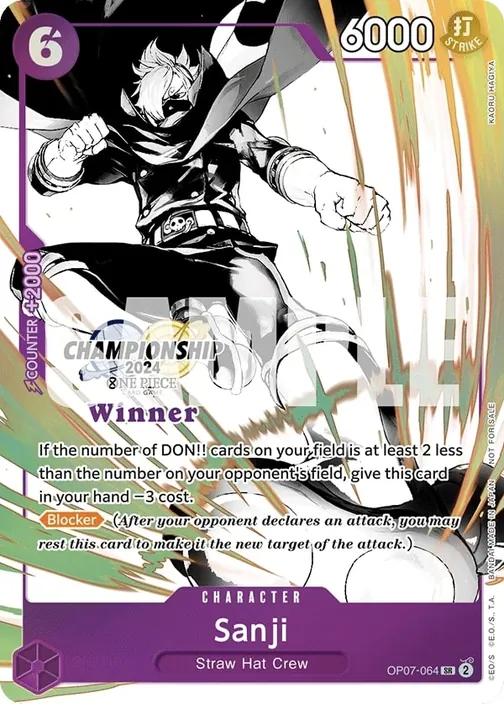 Carte One Piece anglaise OP07-064 Sanji (version 4)