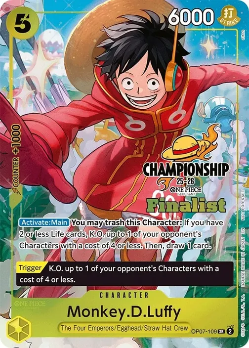 Carte One Piece anglaise OP07-109 Monkey.D.Luffy