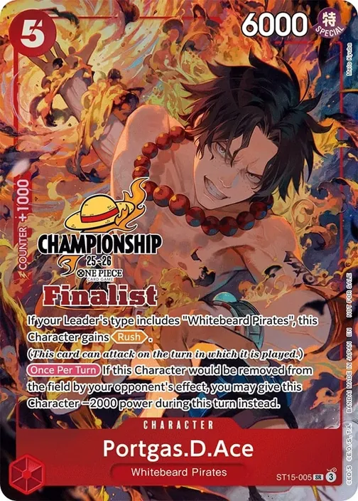 Carte One Piece anglaise ST15-005 Portgas.D.Ace