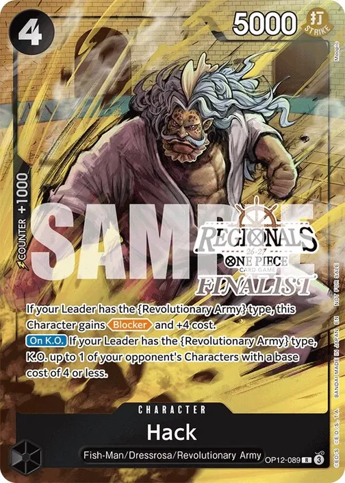 Carte One Piece anglaise OP12-089 Hack